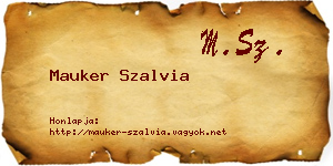 Mauker Szalvia névjegykártya